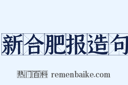 新合肥报造句是什么意思的图片